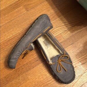 UGG Brown/ taupe / gray Loafers with Tan Accents